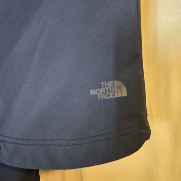 The North Face rain poncho womens Small Blue w/Purple lining hooded. - Picture 7 of 10